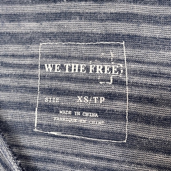 Free People Battenburg Lace Oversized Striped Tee - Picture 3 of 4